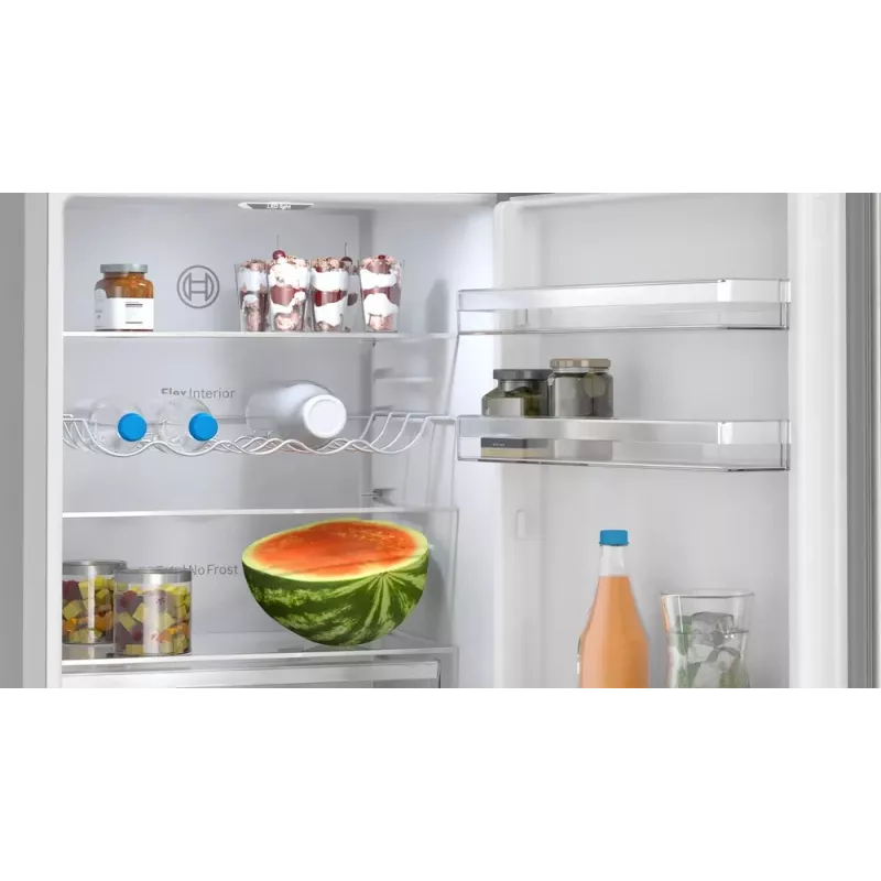 Bosch Serie 4 KGN362LAF fridge-freezer Freestanding 321 L Metallic