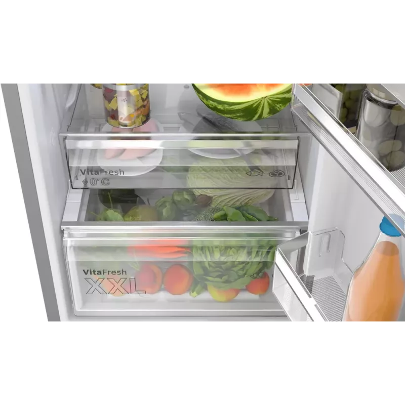 Bosch Serie 4 KGN362LAF fridge-freezer Freestanding 321 L Metallic