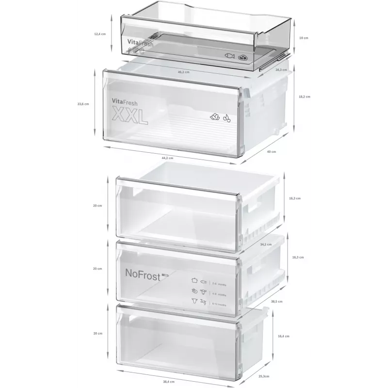 Bosch Serie 4 KGN362LAF fridge-freezer Freestanding 321 L Metallic