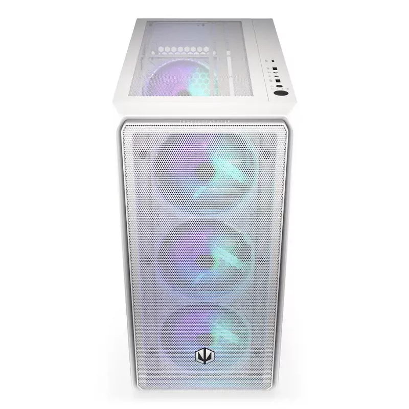 PC Midi Tower case ENDORFY ARX 500 ARGB White — tempered glass, supports ATX/Micro-ATX/Mini-ITX, 3x140mm front + 1x140mm rear, 1×3.5 inch + 6×2.5 inch bays