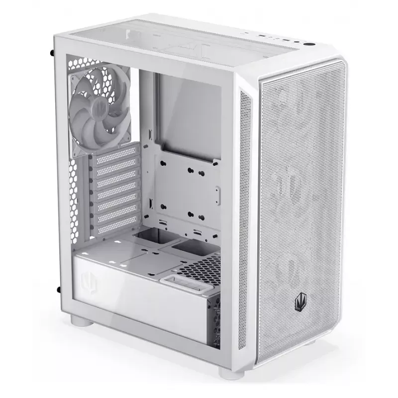 PC Midi Tower case ENDORFY ARX 500 ARGB White — tempered glass, supports ATX/Micro-ATX/Mini-ITX, 3x140mm front + 1x140mm rear, 1×3.5 inch + 6×2.5 inch bays