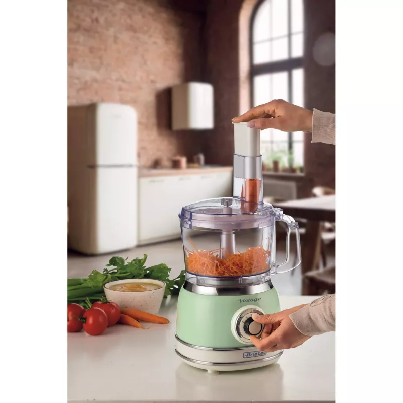 Food processor ARIETE Vintage Line 1781/04 — 1000 W, 2.1 L, Green