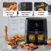 Ariete 4630/00 air fryer, 9 L, 1500 W, 3.6 kg load capacity, 7 programs, up to 200°C, viewing window, Black