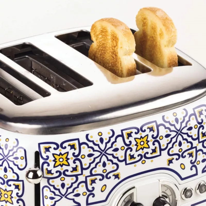 Toaster ARIETE Capri 4-slice, 1630 W, white/multicoloured