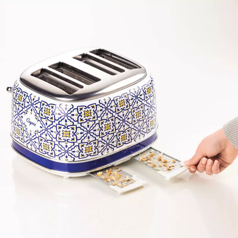 Toaster ARIETE Capri 4-slice, 1630 W, white/multicoloured