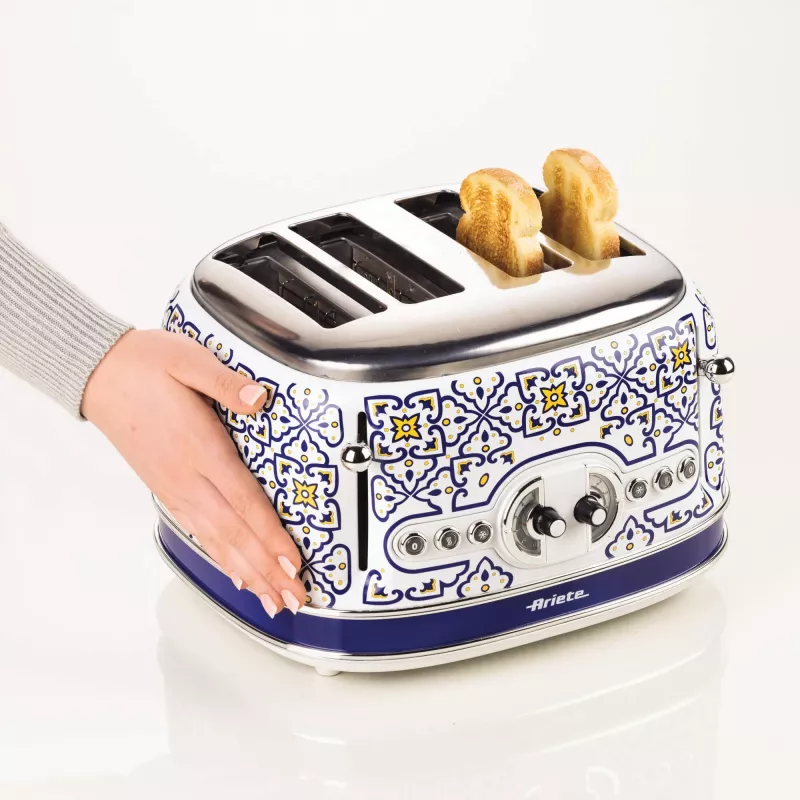 Toaster ARIETE Capri 4-slice, 1630 W, white/multicoloured
