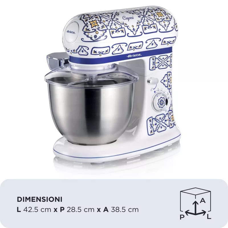 Ariete 1588 Capri mixer, Planetary, 7 speeds, 2400 Watt, 5.5 litres, Stainless steel cup