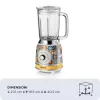 Ariete 583 Positano blender with 1.5 litre glass jug, 4 stainless steel blades, 4 speeds + pulse,1000 Watt