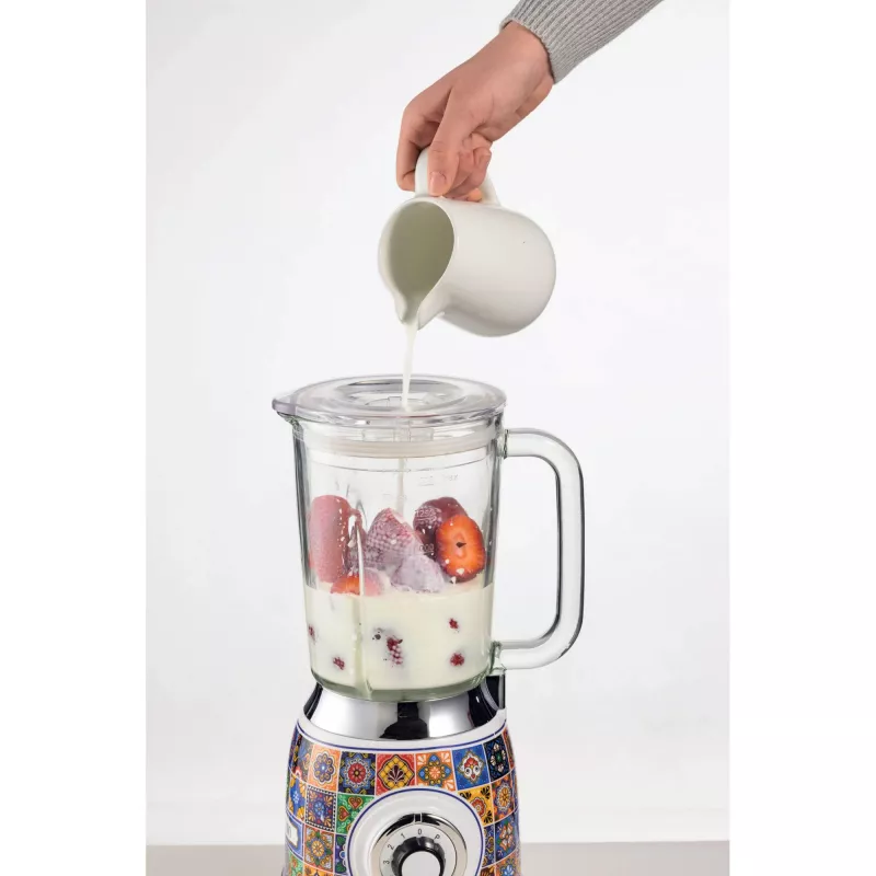 Ariete 583 Positano blender with 1.5 litre glass jug, 4 stainless steel blades, 4 speeds + pulse,1000 Watt