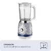 Ariete 583 Capri blender with 1.5 litre glass jug, 4 stainless steel blades, 4 speeds + pulse,1000 Watt