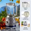 Ariete 583 Capri blender with 1.5 litre glass jug, 4 stainless steel blades, 4 speeds + pulse,1000 Watt