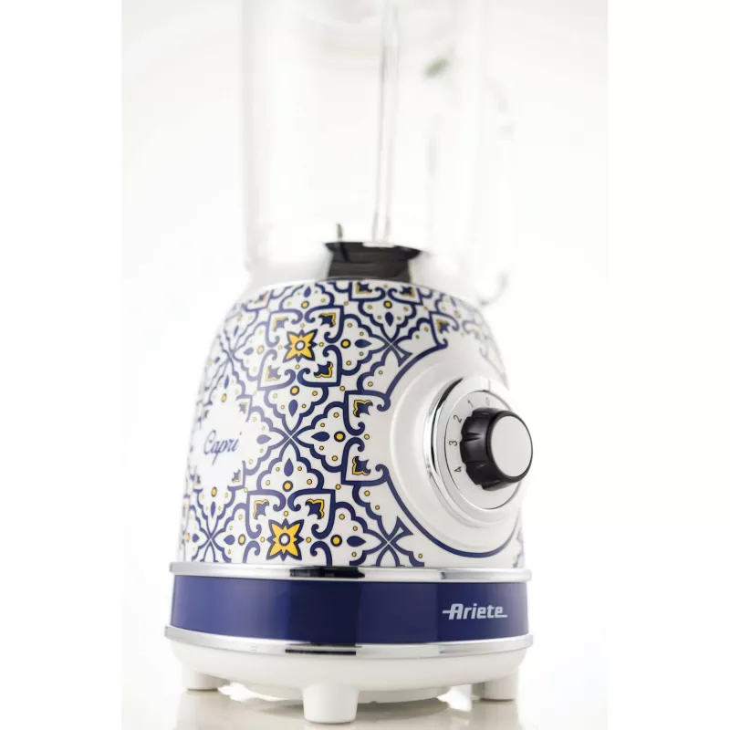 Ariete 583 Capri blender with 1.5 litre glass jug, 4 stainless steel blades, 4 speeds + pulse,1000 Watt