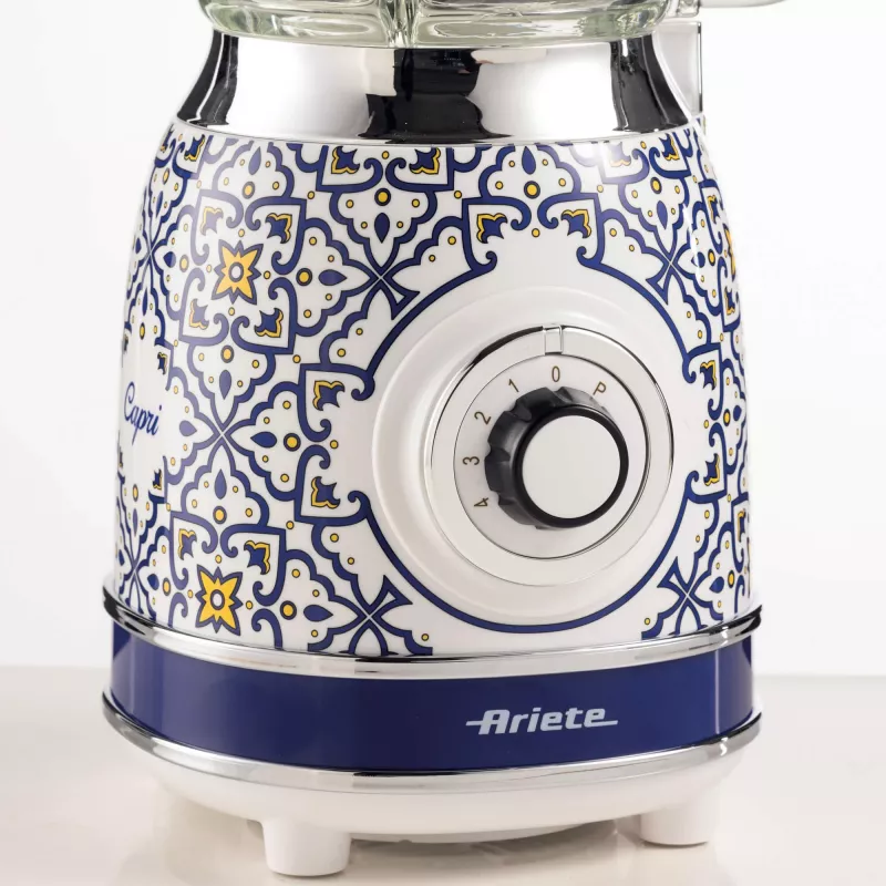 Ariete 583 Capri blender with 1.5 litre glass jug, 4 stainless steel blades, 4 speeds + pulse,1000 Watt