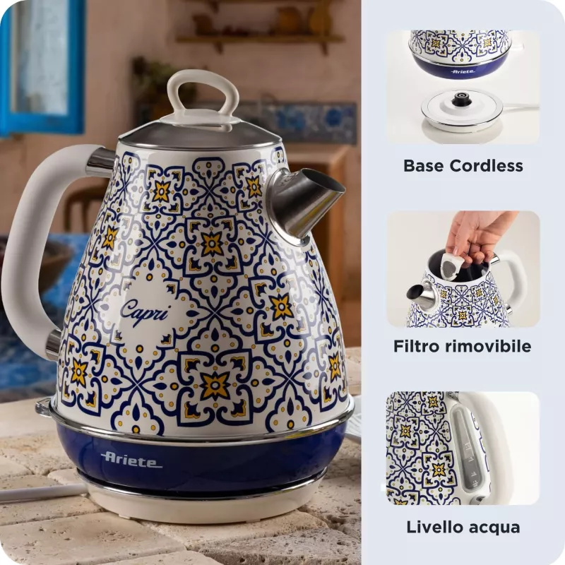 Electric kettle Ariete 2869/0C 1.7 L 2200 W Blue Multicolour