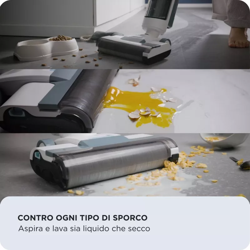 Ariete 2483 Aqua Force Wash & Vacuum, Smart vacuum cleaner, Cordless floor cleaner, Cordless, Vacuums and cleans, Pet hair, Dry and wet dirt, 700ml capacity, Accessories included