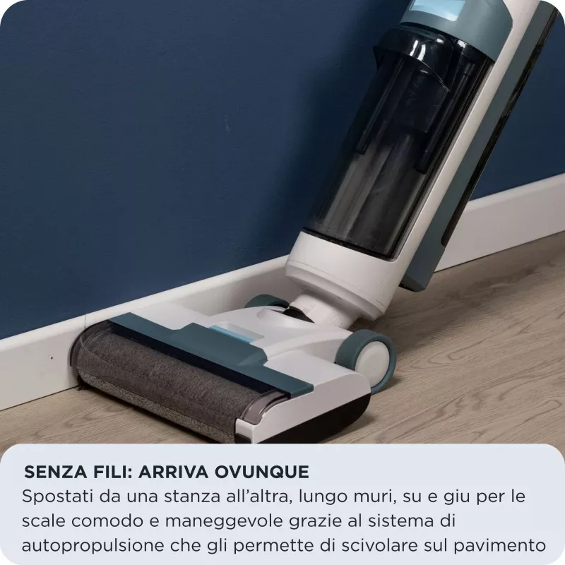 Ariete 2483 Aqua Force Wash & Vacuum, Smart vacuum cleaner, Cordless floor cleaner, Cordless, Vacuums and cleans, Pet hair, Dry and wet dirt, 700ml capacity, Accessories included