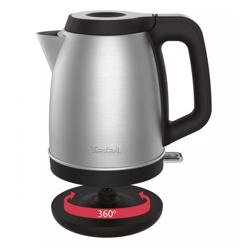 Tefal KI280D electric kettle 1.7 L 2400 W Black, Stainless steel