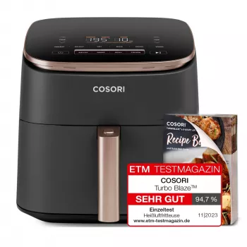 Cosori Turbo Blaze Chef Edition Single 6 L Stand-alone 1725 W Hot air fryer Black, Pink gold