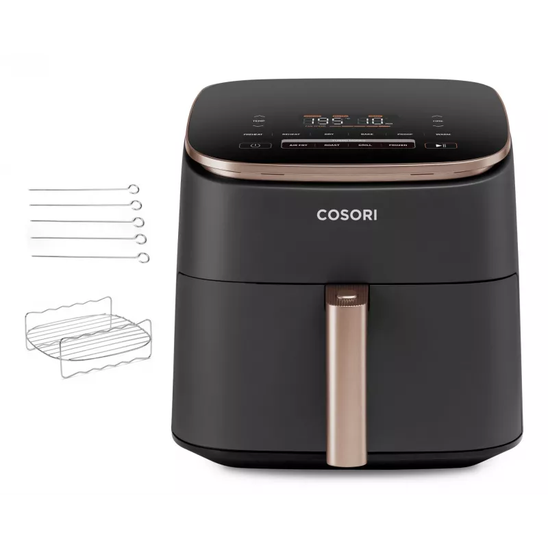 Cosori Turbo Blaze Chef Edition Single 6 L Stand-alone 1725 W Hot air fryer Black, Pink gold