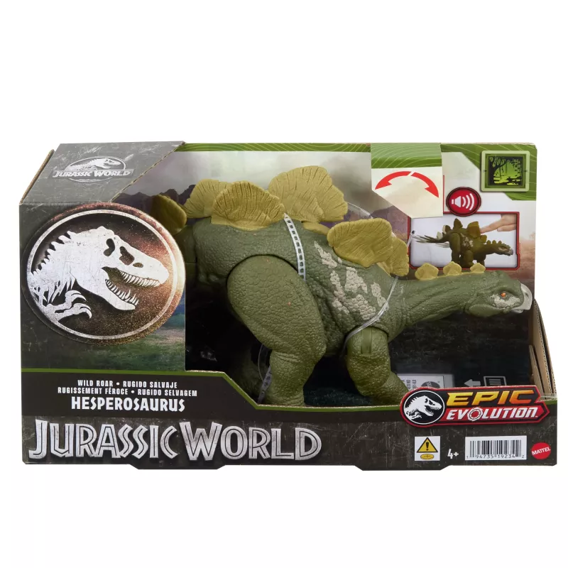 Collectible action figure Mattel Jurassic World WILD ROAR Hesperosaurus