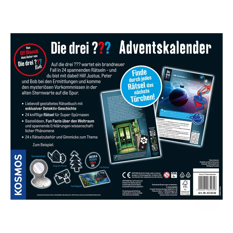 Kosmos Die drei ??? Advent Calendar 2025, Experiment Kit (632656)