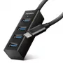 Axagon HUE-M1C 4x USB 3.2 Gen 1 MINI hub, metal, 20cm USB-C cable