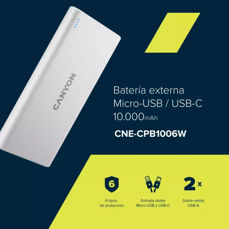 Portable Charger Canyon PB-106 10000 mAh