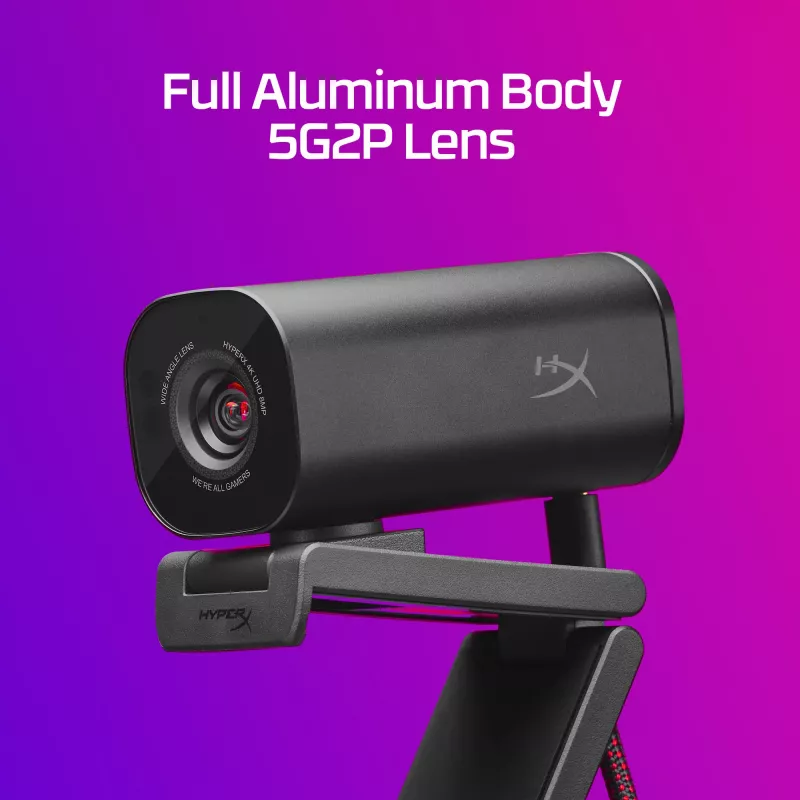 HyperX Vision S Webcam, Black, Windows 10, Windows 11, Mac OS X 10.10 Yosemite, MacOS, ChromeOS, 45 mm, 93.3 mm