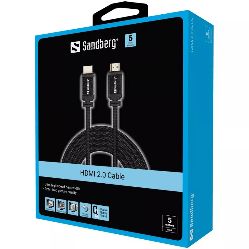 HDMI Cable Sandberg HDMI 2.0 19M-19M 5m