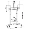Techly ICA-TR45 TV cabinet/entertainment center 2 shelves