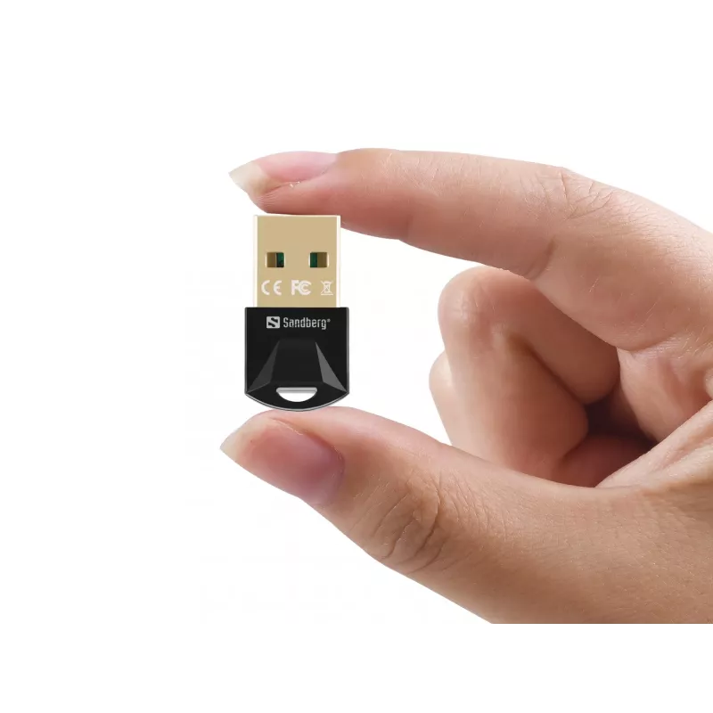 Sandberg USB BT 5.3 Wireless Dongle, Wireless, USB, Bluetooth, 3 Mbit/s, Black