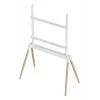 Gembird TVS-86F-01-W TV floor stand 55-86" (2.18 m), VESA up to 600x400, height 113-144 cm, max 40 kg, white/wood