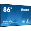 iiyama LH8664UHS-B2AG Signage Display Digital signage flat panel 2.17 m (85.6 inch) Wi-Fi 500 cd/m² 4K Ultra HD Black Built-in processor Android 11 24/7