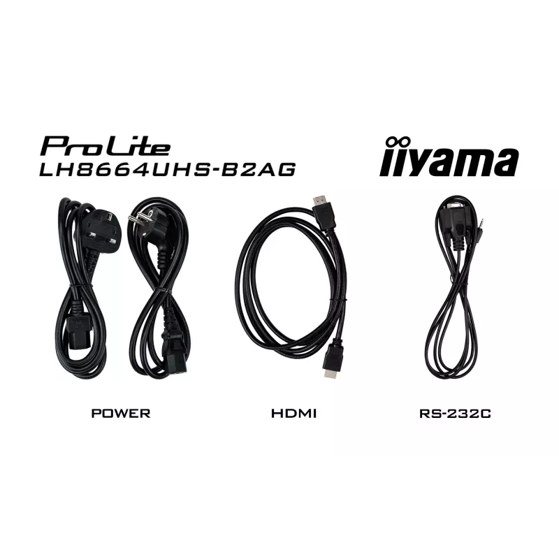 iiyama LH8664UHS-B2AG Signage Display Digital signage flat panel 2.17 m (85.6 inch) Wi-Fi 500 cd/m² 4K Ultra HD Black Built-in processor Android 11 24/7
