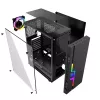 PC Case GEMBIRD Fornax 2000 RGB Midi Tower Black — Micro ATX/ITX/ATX, 1x120mm rear fan, 2x2.5 inch bays, 2x3.0 USB-A, Tempered glass