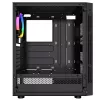 PC Case GEMBIRD Fornax 2000 RGB Midi Tower Black — Micro ATX/ITX/ATX, 1x120mm rear fan, 2x2.5 inch bays, 2x3.0 USB-A, Tempered glass