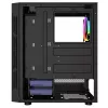 PC Case GEMBIRD Fornax 2000 RGB Midi Tower Black — Micro ATX/ITX/ATX, 1x120mm rear fan, 2x2.5 inch bays, 2x3.0 USB-A, Tempered glass