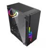 PC Case GEMBIRD Fornax 2000 RGB Midi Tower Black — Micro ATX/ITX/ATX, 1x120mm rear fan, 2x2.5 inch bays, 2x3.0 USB-A, Tempered glass