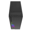 PC Case GEMBIRD Fornax 2000 RGB Midi Tower Black — Micro ATX/ITX/ATX, 1x120mm rear fan, 2x2.5 inch bays, 2x3.0 USB-A, Tempered glass