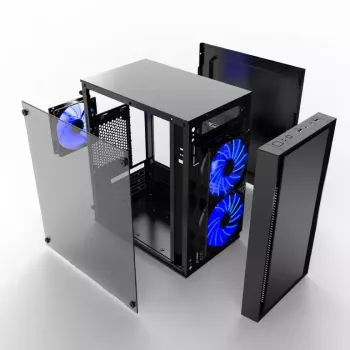 Computer case Gembird CCC-FORNAX-960B Midi Tower Black