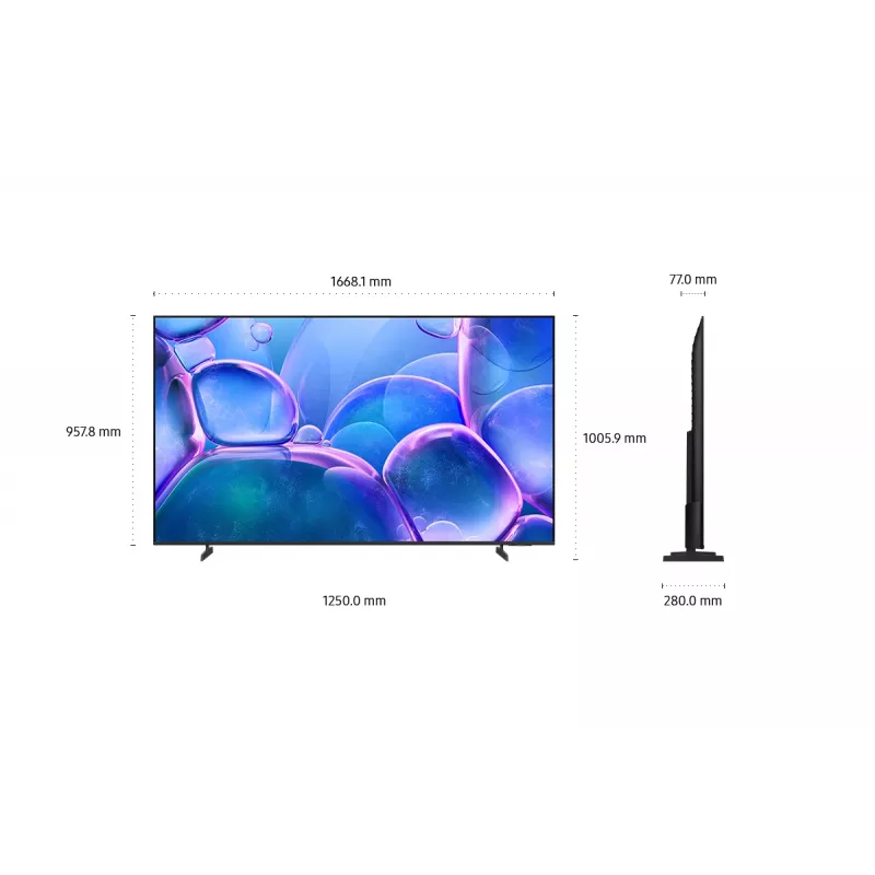 Samsung UE75U7022FKXXH TV 190.5 cm (75 inch) 4K Ultra HD Smart TV Wi-Fi Black