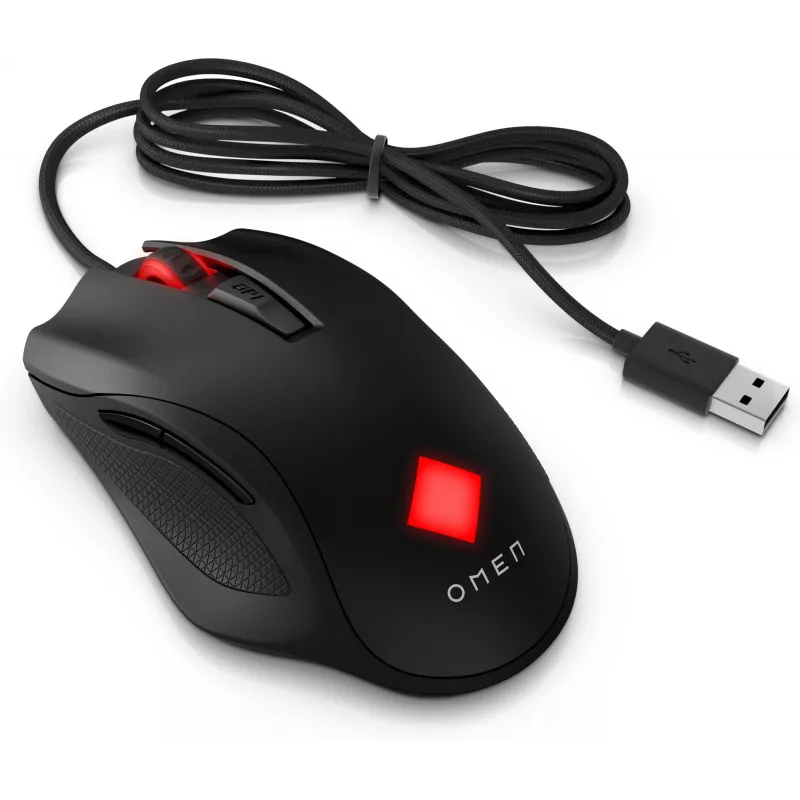 HP OMEN Vector Mouse, Right-hand, IR LED, USB Type-A, 16000 DPI, 1 ms, Black