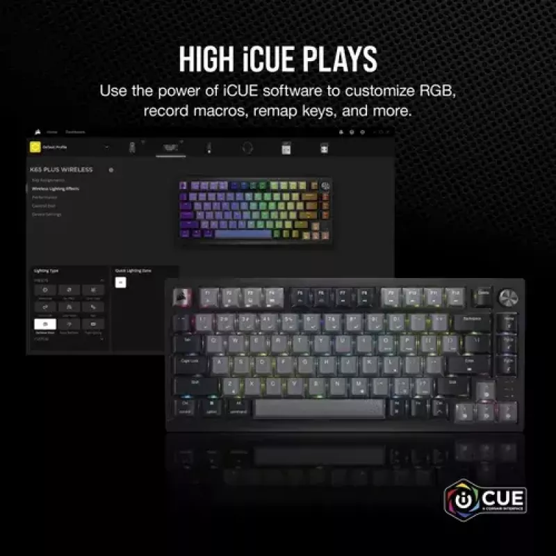 Mechanical Gaming Keyboard Corsair K65 PLUS WIRELESS RGB Wireless USB Black