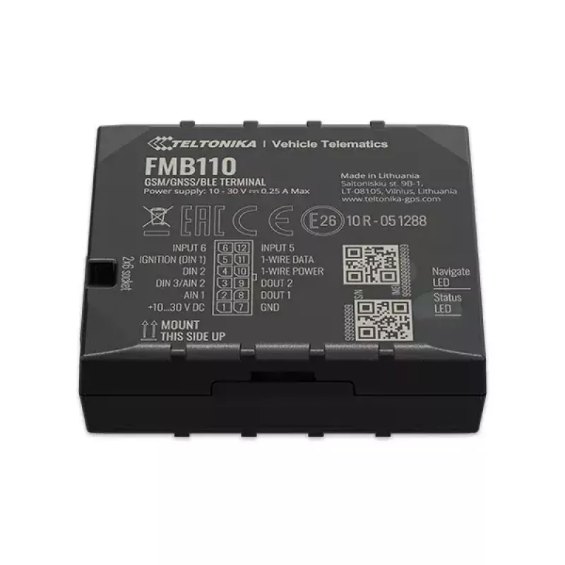 GPS tracker Teltonika FMB110 Car Black Dust resistant 0.128GB