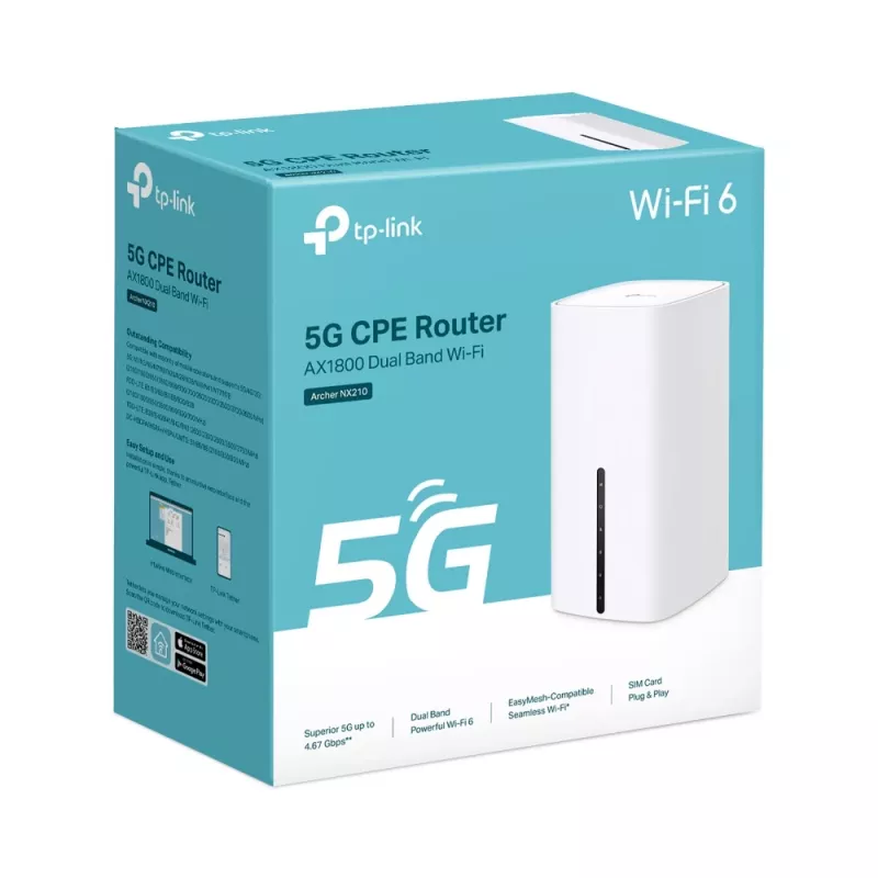 TP-Link Archer NX210 wireless router Gigabit Ethernet Dual-band (2.4 GHz / 5 GHz) 5G White