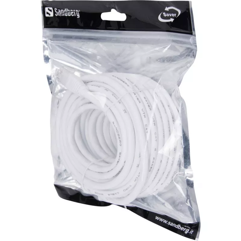 Network Cable Sandberg UTP Cat6 10m RJ-45 White