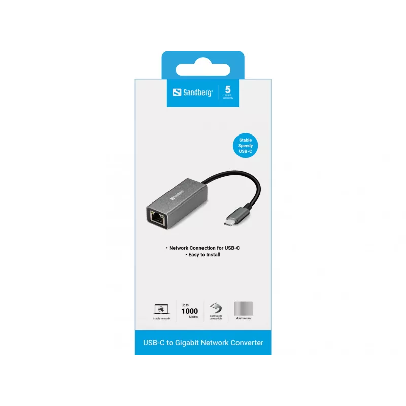 Network Adapter Sandberg USB-C Gigabit 136-04