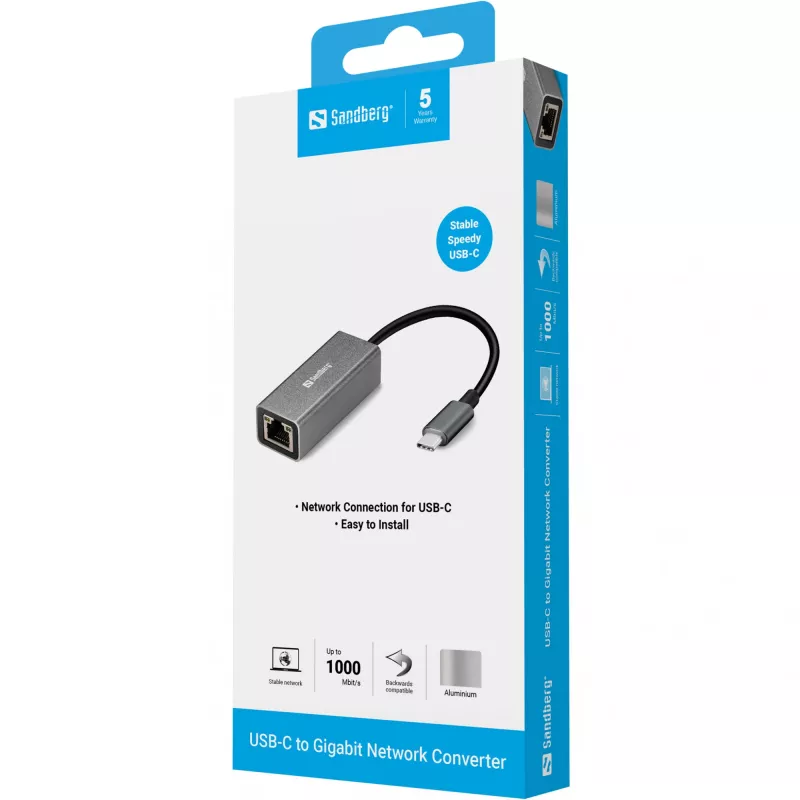 Network Adapter Sandberg USB-C Gigabit 136-04