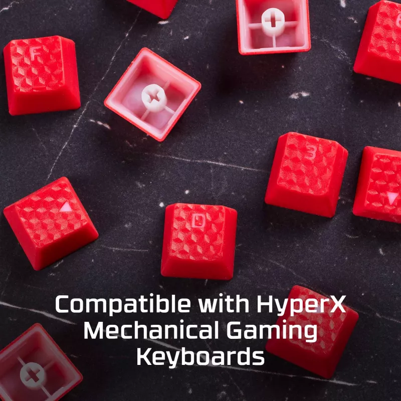HyperX Rubber Keycaps - Gaming Accessory Kit - Red (US Layout)