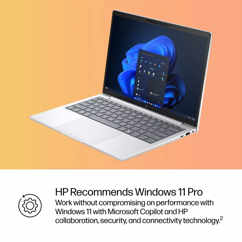 HP EliteBook 8 G1i AI PC Intel Core Ultra 7 255U Laptop 33.8 cm (13.3 inch) WUXGA 32 GB LPDDR5x-SDRAM Wi-Fi 7 (802.11be) Windows 11 Pro